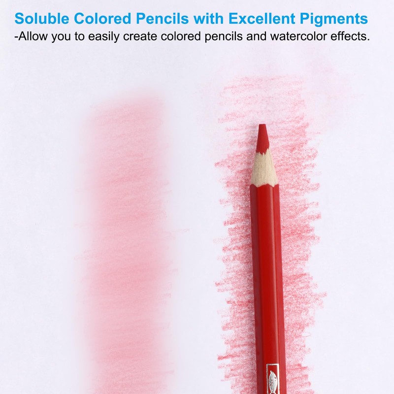PATIKIL Watercolor Pencil, 6Pcs Water Soluble Pencils for Blending, Coloring,
