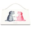 Mr. & Mrs. Panda A4 wooden sign, decorative sign Axolotl