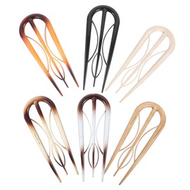 Outanaya Ancient Style u Shaped Hair Fork Pins 6 Pack French Hair Sticks for Women