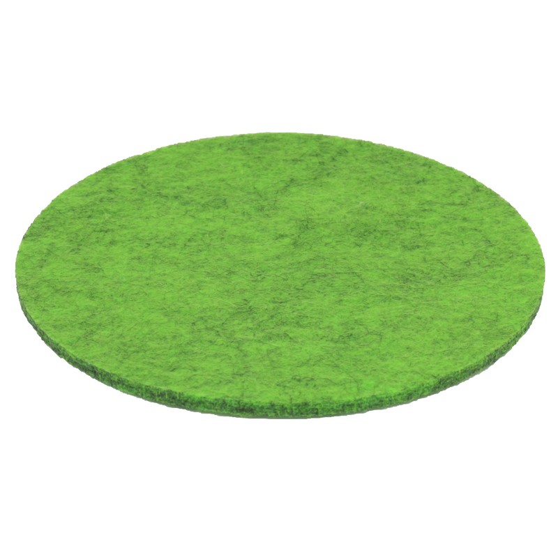 Round Place Mat Felt Coaster in 35 cm, Apple Green