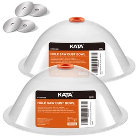 KATA 2 Pack Silicone Dust Bowl for Hole Saw, Hole Cutting Drywall and Ceiling Tile for Installing Recessed Lights, Hole Saw Accessories and Works with All Hole Saws, Extra 4pieces Metal Ring