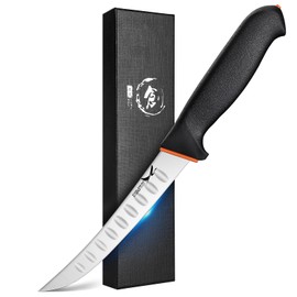 Golden Bird Professional Boning Knife - 6 Inch Stainless Steel Fillet for Meat Cutting, Multifunction Butcher, Granton Edge Breaking, Razor Sharp Chef Knife, Christmas Gifts for Men Women