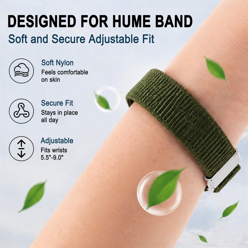 4 Pack Nylon for Hume Band Replacement Strap 1.0, Breathable