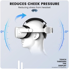 VZNEK Comfort Head Strap for Meta Quest 2,Elite Strap Replacement with Enhanced Comfort Support, VR Gaming Immersion Accessories (for Quest 2)