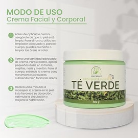 Productos Mart Mexico Crema Facial & Corporal De Té Verde Con Filtro Solar Hidratante Productos Mart Mexico 400g