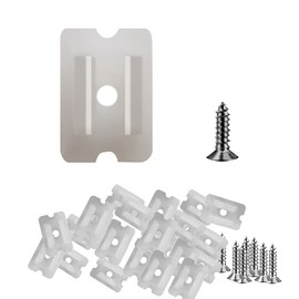 dobestyou - Juego de 200 clips de luz LED de neón, material de polipropileno con tornillos, adecuado para tiras de neón LED de 6 x 12 mm, arreglo de decoración de lugares de negocios (200 unidades)