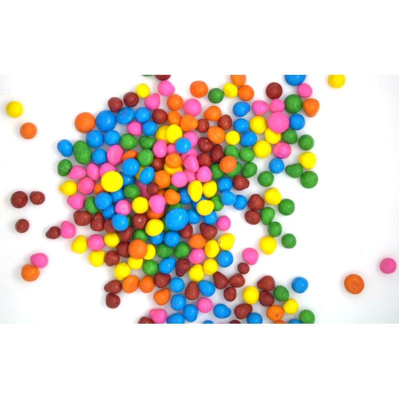 Bakerdale Candy Coated Chocolate Chips 28 oz Reclosable jar