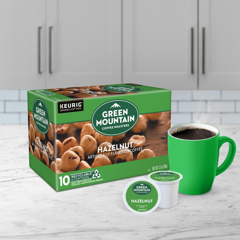 Green Mountain Coffee Roasters Hazelnut, Keurig Single Serve K-Cup Pods,