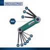 MichaelPro MP001007 Folding Hex Key Allen Wrench Set with SAE