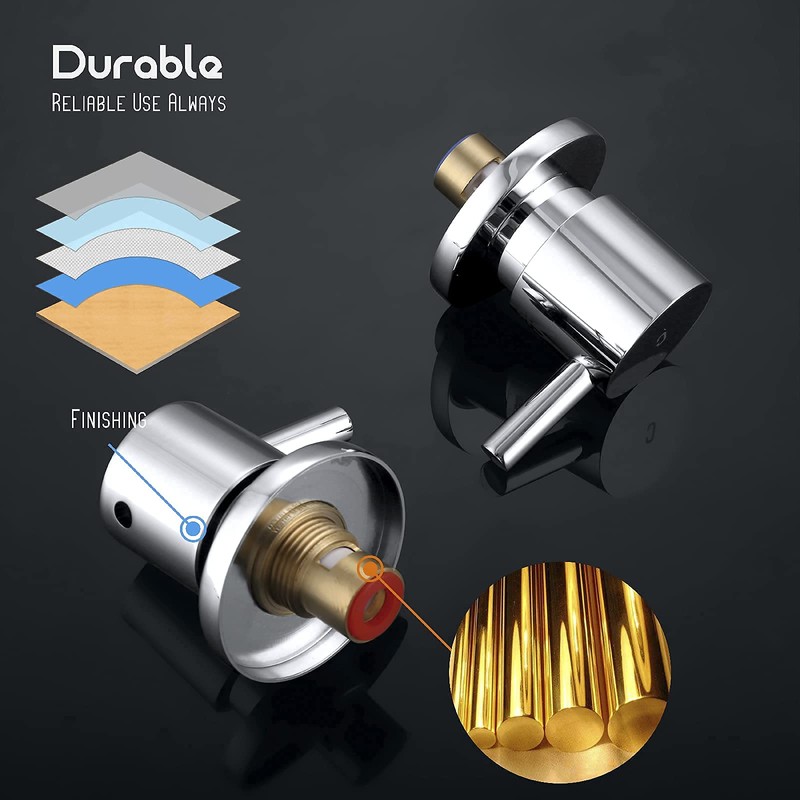Decaura Watermark Shower Mixer Taps 1/4 Turn Twin Hand Levers