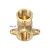 uxcell Brass Pipe Fitting 90 Degree Drop Ear Elbow G1/2