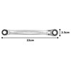 TONE RM75A-1214 Double-ended Ratchet Glasses Wrench (Deep Hole Type) Double