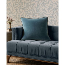 Loloi Liza Pillow, 22" x 22" Cover Only, Blue