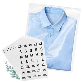 100 Count T Shirt Bags, Cellophane Bags Clear Poly Plastic Bags For Packing Clothing Self Sealing Bag With10 Pcs Size Stickers (11 * 14)