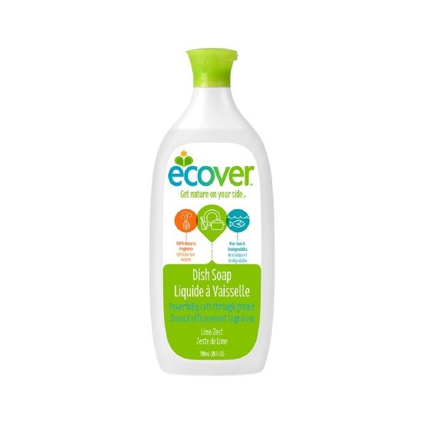 Ecover Liquid Dish Soap, Lime Zest 25 fl oz(Pack of 3)