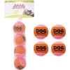 AMA SPORT Squeaky Tennis Balls for Dogs 2.0" Small Dog Tennis Balls for Throwing and Fetching Dog Toys for Training, Exercise, High Bouncing 4 Pack (Orange Pink)