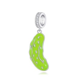 UCADRIT Pickle Charm Sterling Silver Cucumber Charms Pickle Jewelry Christmas Gifts for Women