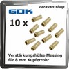 10 x Reinforcement Sleeve Brass for Gas Copper Pipe 8mm