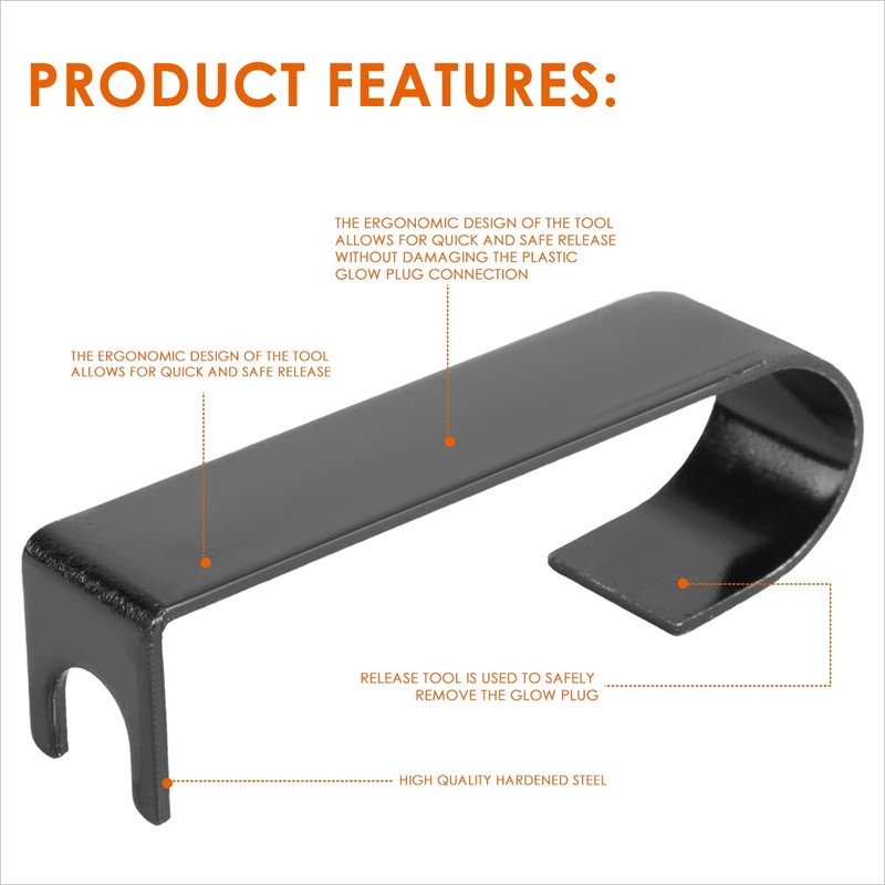 Hardened Steel Glow Plug Removal Tool Compatible with 04-10 Ford