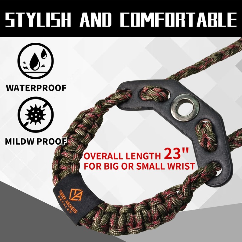 550 Paracord Bow Wrist Sling - Compound Bow Stabilizer &