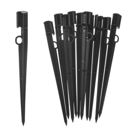 M METERXITY 10-Pack Irrigation Drip Support Stakes, 200x18mm for 1/4 Inch Drip Tubing Plastic Drip Hose Stakes for Irrigation/Greenhouse, Securing Pegs Pipe Hose Holder