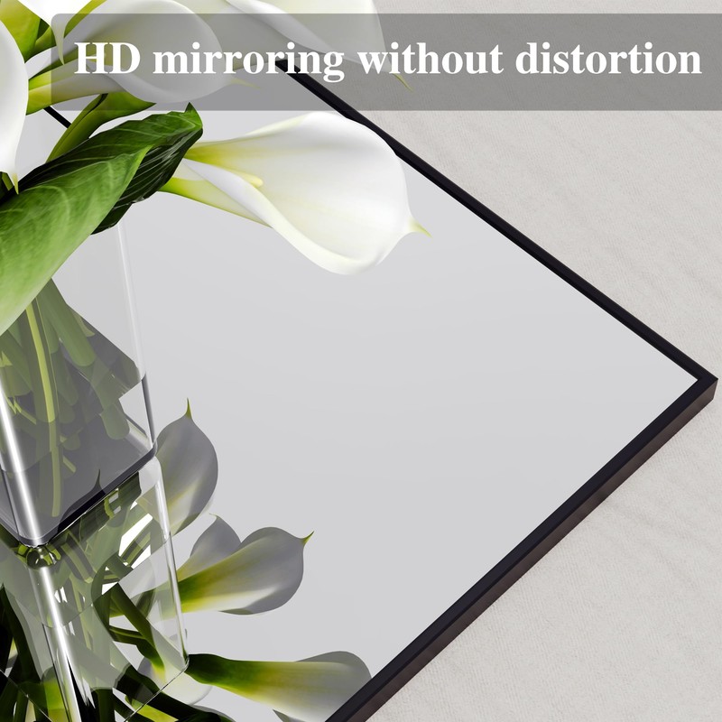 ANYHI Over The Door Mirror, 60"x18" Black Full Length Mirror