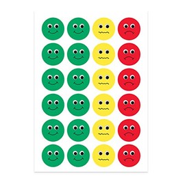 Hygloss Products Visual Behavior Stickers - Incentive Stickers for Students & Kids - Fun Traffic Light Colors - Red, Yellow & Green - 1” Stickers - 20 Sheets - 480 Stickers Per Pack