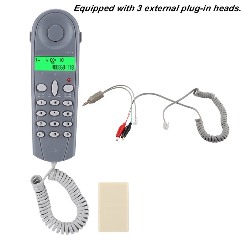 C019 Wired Telephone Phone Line Tester Lineman Butt Test Check