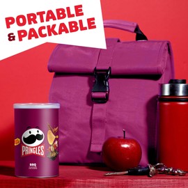 Pringles Pringles Potato Crisps Chips, Lunch Snacks, Office and Kids Snacks, Grab N' Go, BBQ (12 Cans)