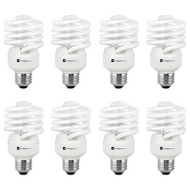 Xtricity Compact Fluorescent Light Bulb T2 Spiral CFL, 5000k Daylight, 23W (100 Watt Equivalent), 1520 Lumens, E26 Medium Base, 120V, UL Listed (Pack of 8)