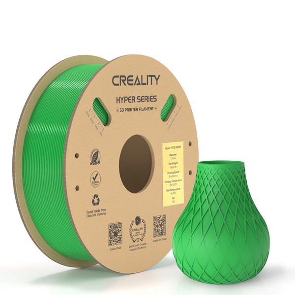 Creality Official Hyper PETG Filament 1.75mm, High Speed PETG 30-600mm/s