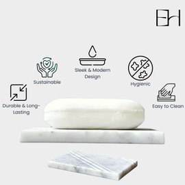 Marble Soap Dish (Abalone Stone, Rectangular)