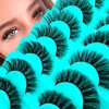 7 Pairs of 3D False Eyelashes, Cat Eye, Fluffy Volume,