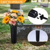 Grave Vases with Spikes, Plastic Flower Holder for Cemetery, Flower