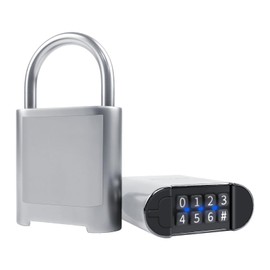 QYKSONIC Combination Lock，Heavy Duty Combination Lock,Combo Lock with 4-8 Digit Combination Padlock Waterproof Code Padlock Suitable for Outdoor Gate Garden Garages Fench Warehouse (Silver)