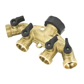 Yardsmith Brass 4-Way Restricted-Flow Water Shut-Off