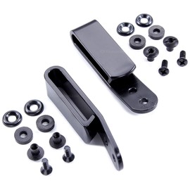 TacWare 2-Hole Angled Belt Clip Universal Holster Attachment - (2 Pack w/Mounting Hardware) - USA Made IWB Belt Clips - Feature Grip Hook Design