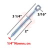 3.25" Eye Lag Self Tapping Sharp Point Dura-Screws Zinc (Qty
