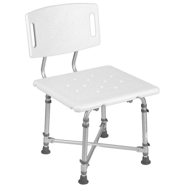 HEALTHSMART Bariatric Shower/Bath Chair/Stool Adjustable Height Large Seat