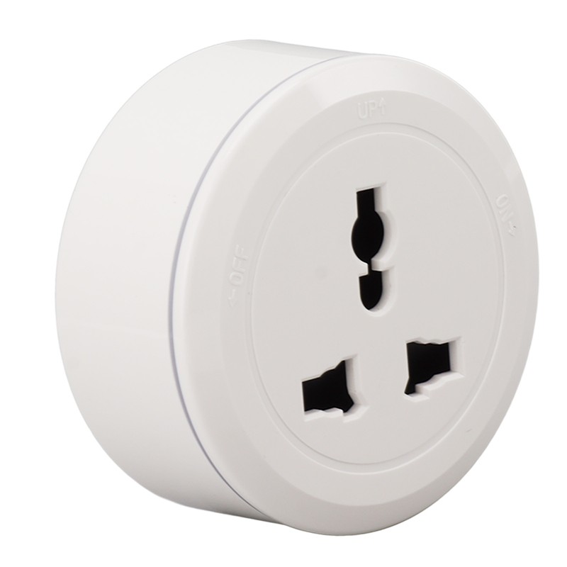 13A Power Track Socket Multifunctional White Round Surface Mounted Movable