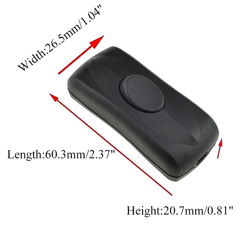 HAHIYO 2A 250V Inline Cord Switch Rocker Button Double Pole