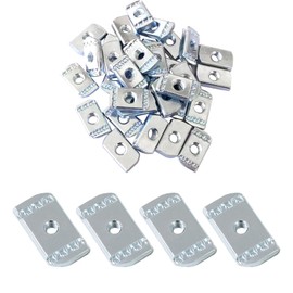 Abeicy Strut Channel Nuts,1/4”-20 No Spring Thickened Unistrut Hardware Nut with Zinc Plated, Without Spring Nuts Use On Struts, 50 Packs