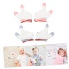 IWOWHERO 2pairs Breathable Gloves Boys and Girls Teether Mitten Thumb