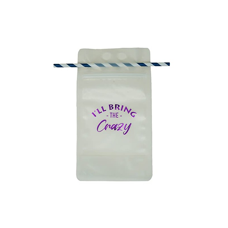 Funky Junque Drink Pouch with Straw - I'll Bring the