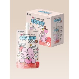 Kim Rabbit Konjac Jelly Peach 130g 10pcs Free / 김토끼 곤약젤리 복숭아 130g 10개 무배