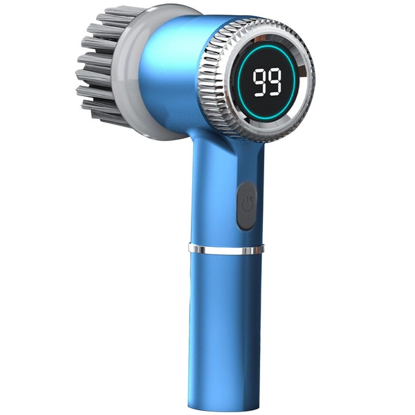 FAMKIT Electric Spin Scrubber with LED Display, Cordless Handheld Electric