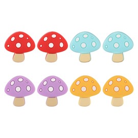 8 Pcs Mushroom Knitting Needle Stoppers, Silicone Blunt Needle Cover Knitting Needle Point Protectors Cute Stitch Needle End Caps Needle Holders Knitting Accessories and Gadgets Picks