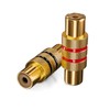 deleyCON 4 x RCA Coupler Set 2 x Black 2