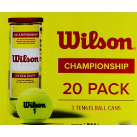 Wilson Championship Tennis Balls Extra Duty, 20 Pack (60 Balls)