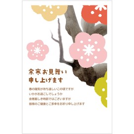 Aftercold Sympathy Postcard 5 Postcards with Stamp [YK207 Plum]